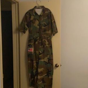 Camouflage one piece pants set